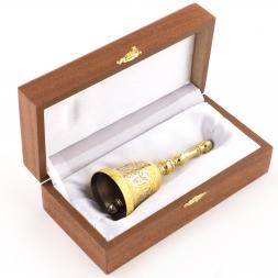 Колокольчик металлический "Лазурит" в подарочном футляре Златоуст