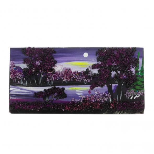 Шкатулка &amp;quot;Рассвет&amp;quot; из черного змеевика 14х7х5 см 129482