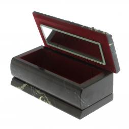 Шкатулка &amp;quot;Рассвет&amp;quot; из черного змеевика 14х7х5 см