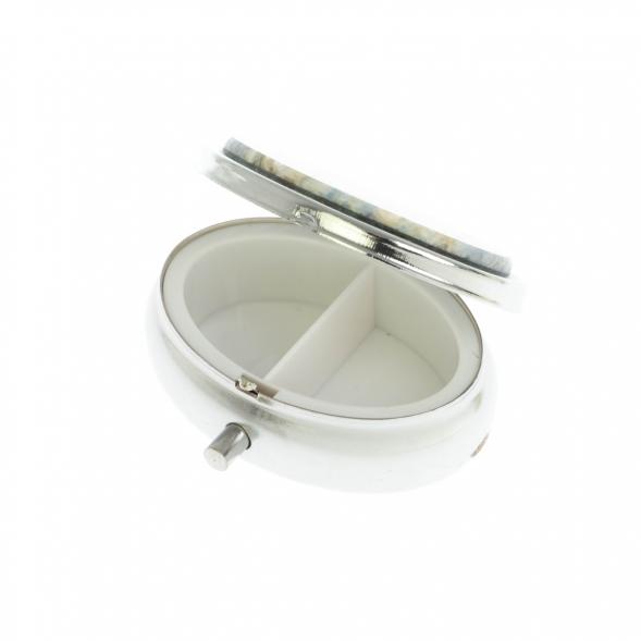 Таблетница овальная на 2 отделения камень кианит 5,5х4,5х 2 см 129623