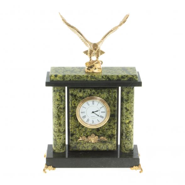 Настольные часы &amp;quot;Горный орёл&amp;quot; камень змеевик 122527