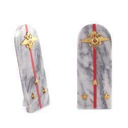 Сувенир &amp;quot;Погон Старший лейтенант МВД&amp;quot; камень мрамор