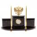 Настольный прибор &amp;quot;Герб России&amp;quot; камень нефрит 125443