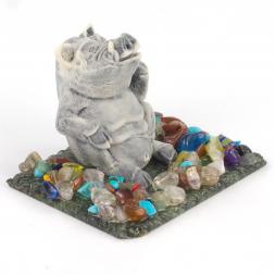 Сувенир "Кабан сидит" из мрамолита