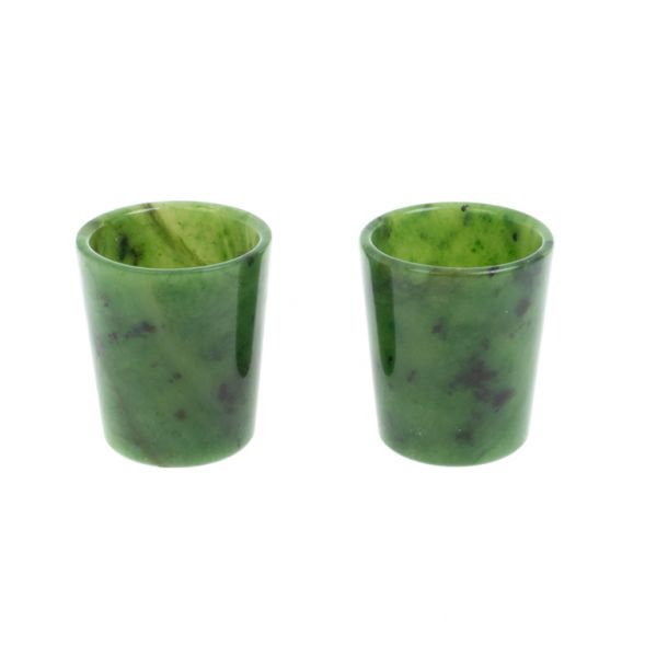 Набор стопок 2 шт из нефрита 4,5х4,5х5 см 40 мл 128298