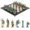 Шахматы "Римские войны" фигуры бронза / патина 44х44 см лемезит мрамор