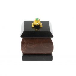 Шкатулка &amp;quot;Лягушка&amp;quot; из камня лемезит 4,5х4,5х6 см