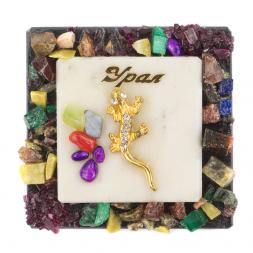 Магнит с ящерицей &amp;quot;Урал&amp;quot; змеевик