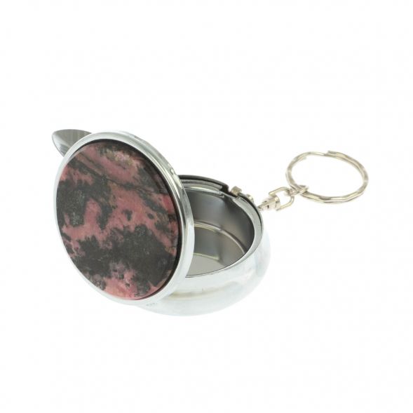 Пепельница карманная камень родонит 5х5,5х2 см 129045