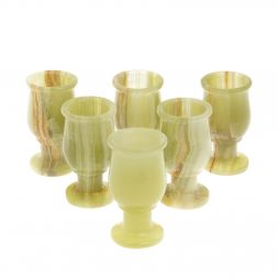 Набор рюмок из оникса 6 шт в футляре 4х6,5 см 20 мл (1,5х3) 6 шт