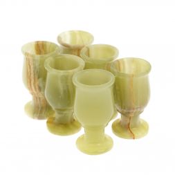 Набор рюмок из оникса 6 шт в футляре 4х6,5 см 20 мл (1,5х3) 6 шт