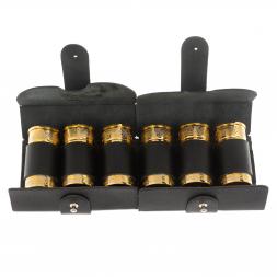 Набор стопок гильз &amp;quot;Лесные звери&amp;quot; 6 шт в кожаном патронташе Златоуст