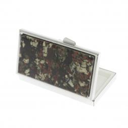 Таблетница на 3 отделения камень эвдиалит цвет серебро