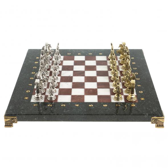 Шахматы &amp;quot;Подвиги Геракла&amp;quot; доска 28х28 см из камня лемезит мрамор 122700