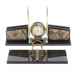 Письменный прибор &amp;quot;Фаворит&amp;quot; с календарницей офиокальцит