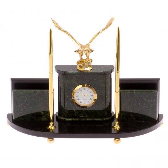 Настольный прибор &amp;quot;Орел&amp;quot; камень нефрит 125444