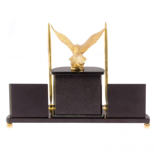 Настольный прибор &amp;quot;Орел&amp;quot; камень нефрит 125444