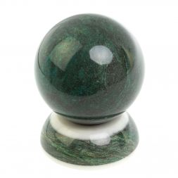 Шар &amp;quot;Антистресс&amp;quot; из змеевика и белого мрамора 9,5 см