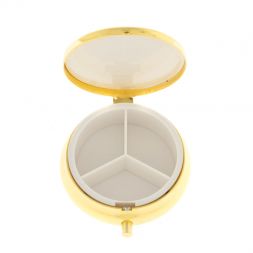 Таблетница на 3 отсека камень шайтанский переливт цвет золото