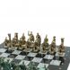 Шахматы &amp;quot;Римские войны&amp;quot; фигуры бронза / патина 44х44 см серый мрамор 128381