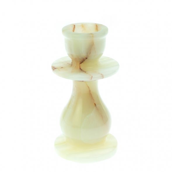 Подсвечник из оникса 7х7х14 см (3х6 см 128825
