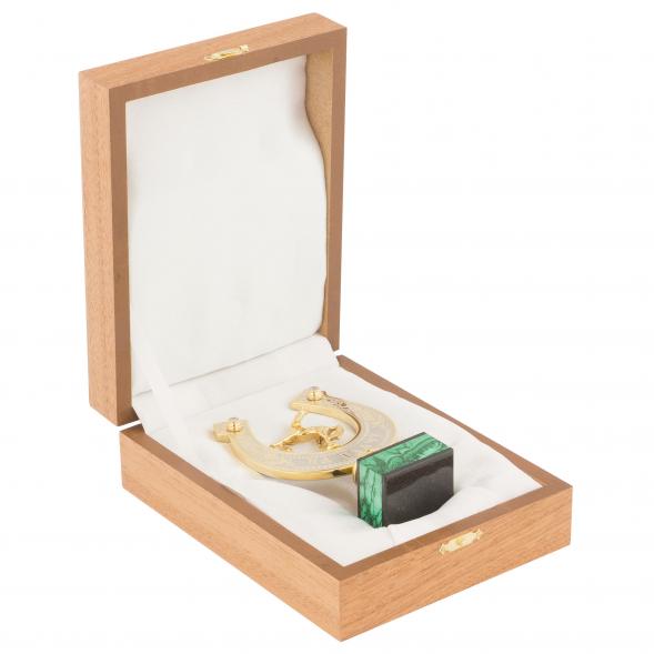 Подкова &amp;quot;На удачу&amp;quot; малахит 120172