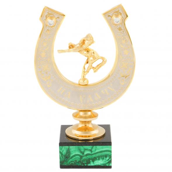 Подкова &amp;quot;На удачу&amp;quot; малахит 120172