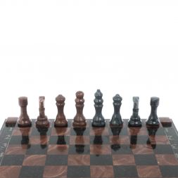 Шахматы с гравировкой "Турнирные" из лемезита 36х36 см