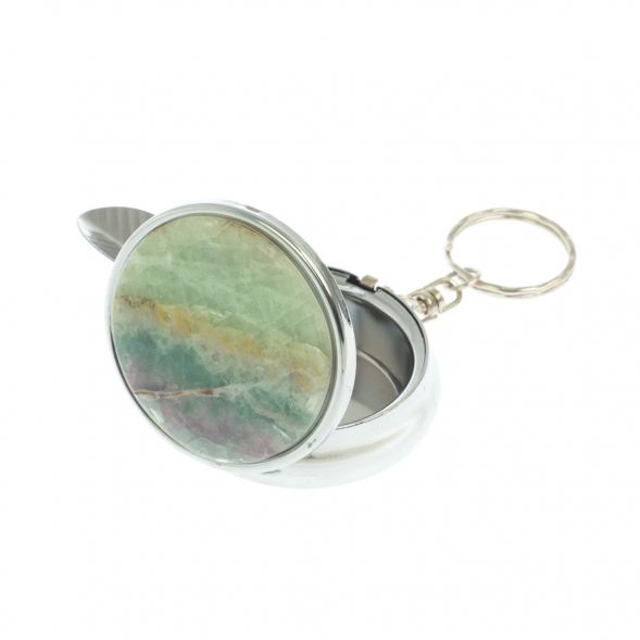 Пепельница карманная камень флюорит 5х5,5х2 см 129046