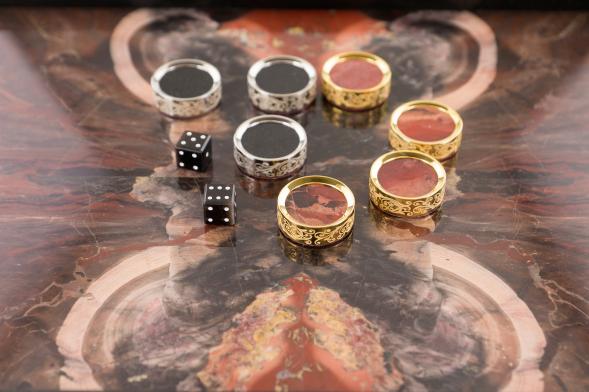 Эксклюзивные нарды &amp;quot;Орнамент&amp;quot; камень яшма Златоуст 120920