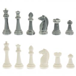 Шахматы "Стаунтон" из мрамолита / шабровский змеевик доска 40х40 см