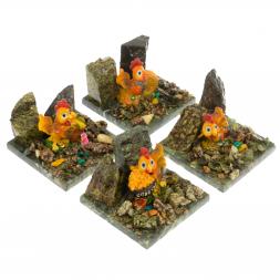 Сувенир &amp;quot;Петух с деньгами&amp;quot; камень змеевик